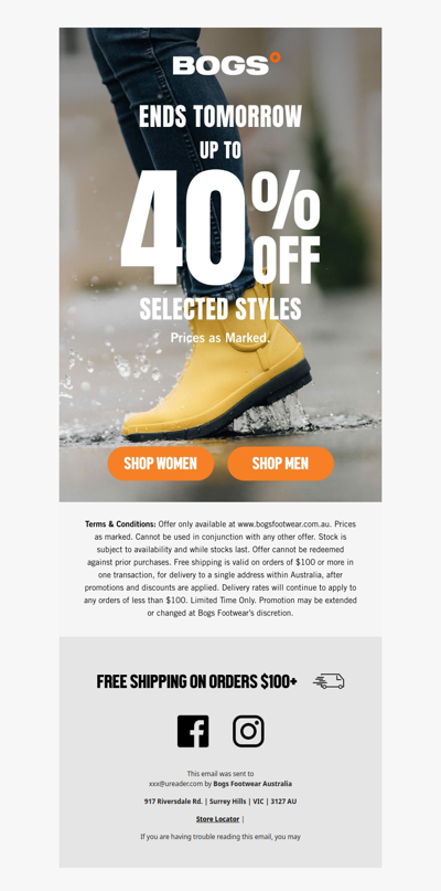End of Season Sale Ends Tomorrow