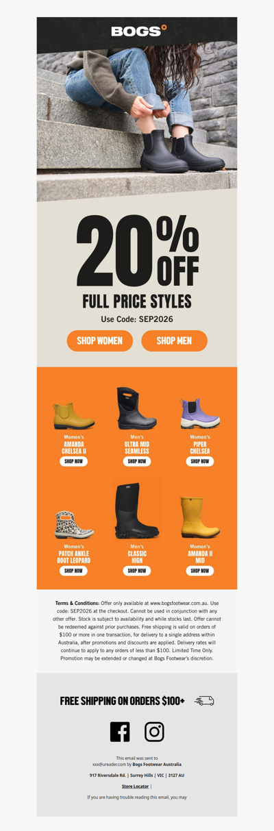 20% Off Full Price | Starts Now