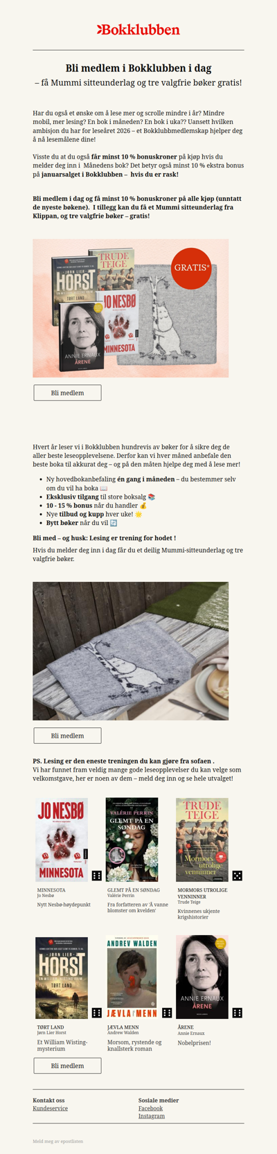 Les med oss i 2026 – få 3 bøker!