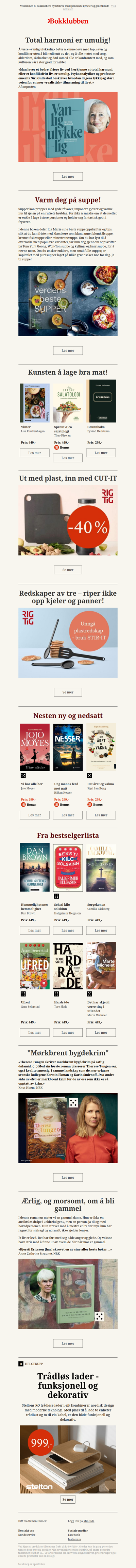 Normalt å være vanlig ulykkelig | Mørkbrent bygdekrim | Bestselgere nå