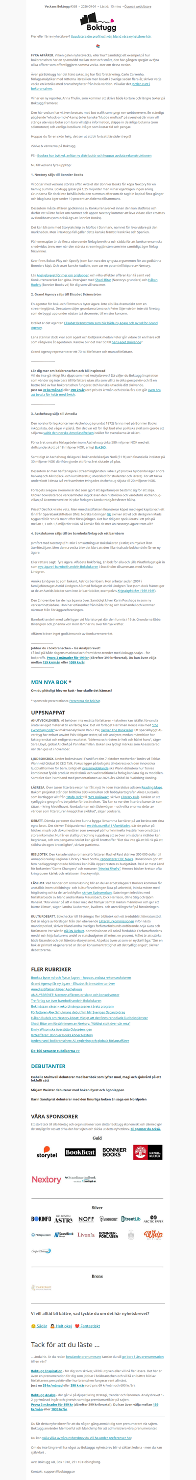 4 x Uppköp denna vecka (Nyhetsbrev #568)