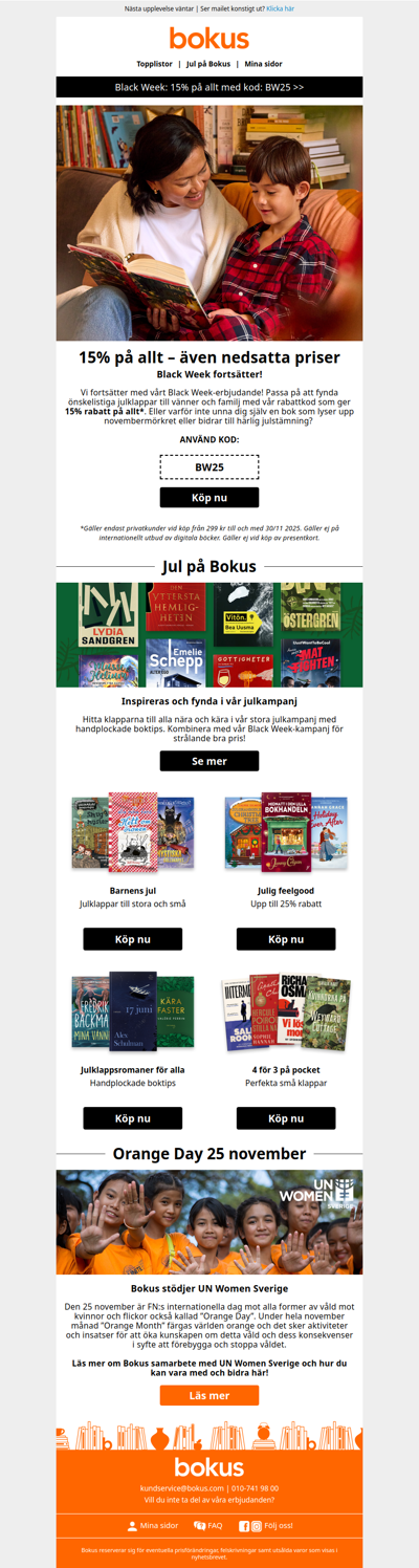 Black Week fortsätter - 15% rabatt på allt!