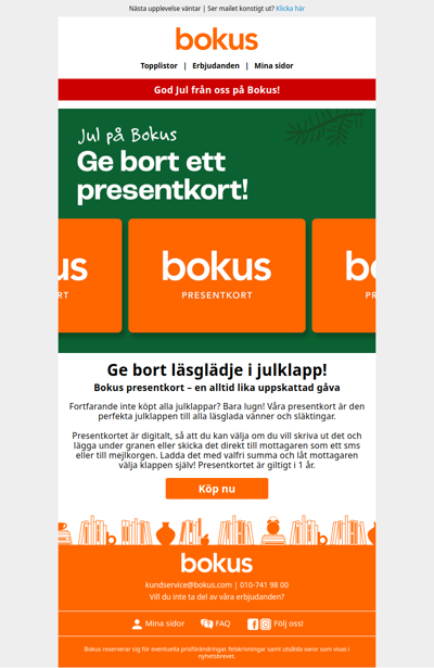 Ge bort ett presentkort i jul!