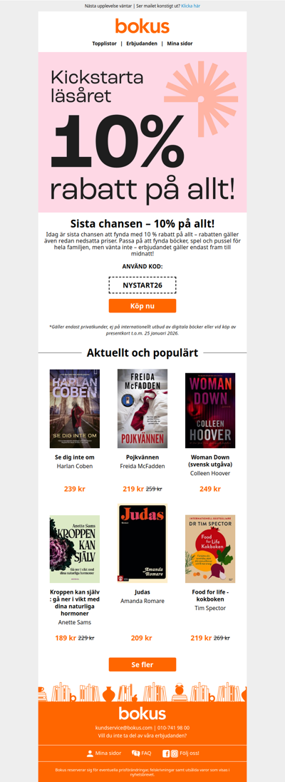 10% på allt – Sista chansen!