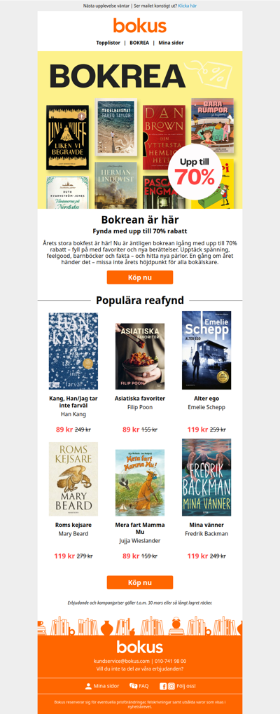 Bokrean startar idag – Köp nu!