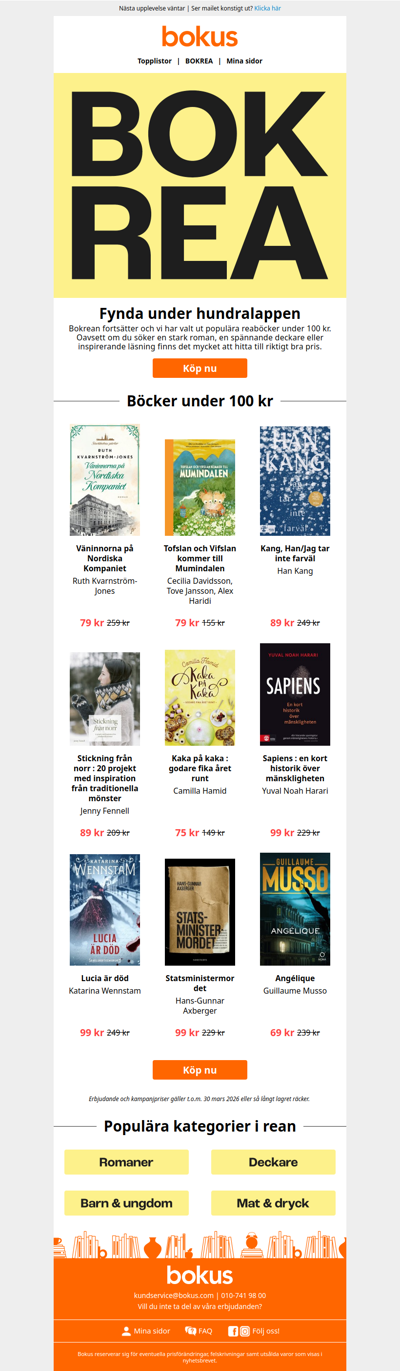 Fynd under 100 kr i årets bokrea
