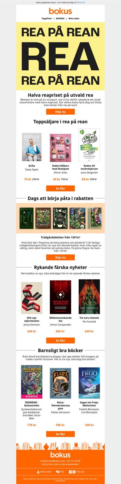 Halva reapriset på utvald bokrea