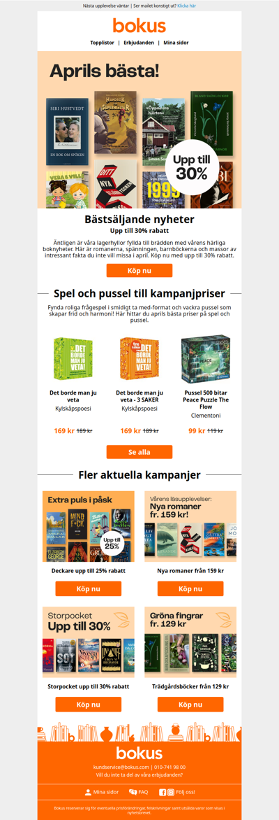 Upp till 30% rabatt på nyheter