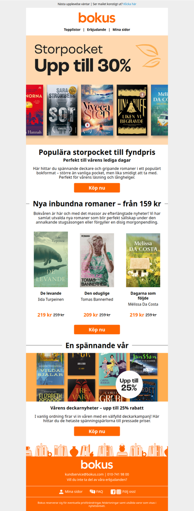 Härlig storpocket – upp till 30%