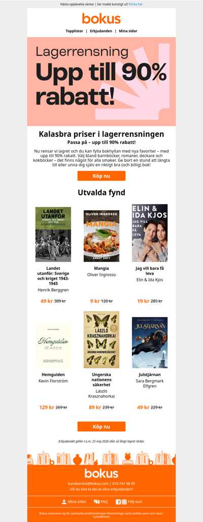 Upp till 90% rabatt – lagerrensning!
