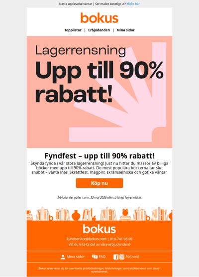 Fyndfesten fortsätter – upp till 90%