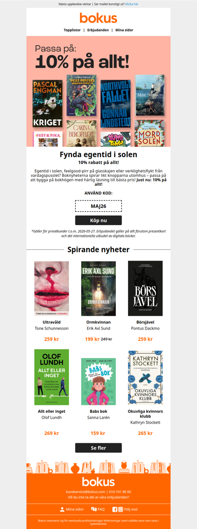 10% rabatt på allt