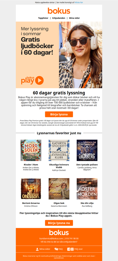 Lyssna på ljudböcker gratis i 60 dagar