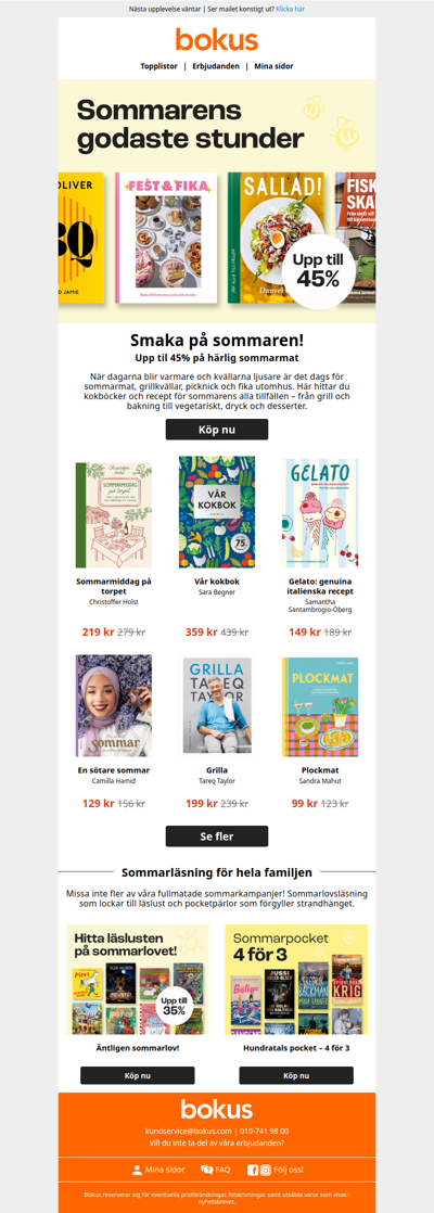 Somriga smaker – upp till 45%