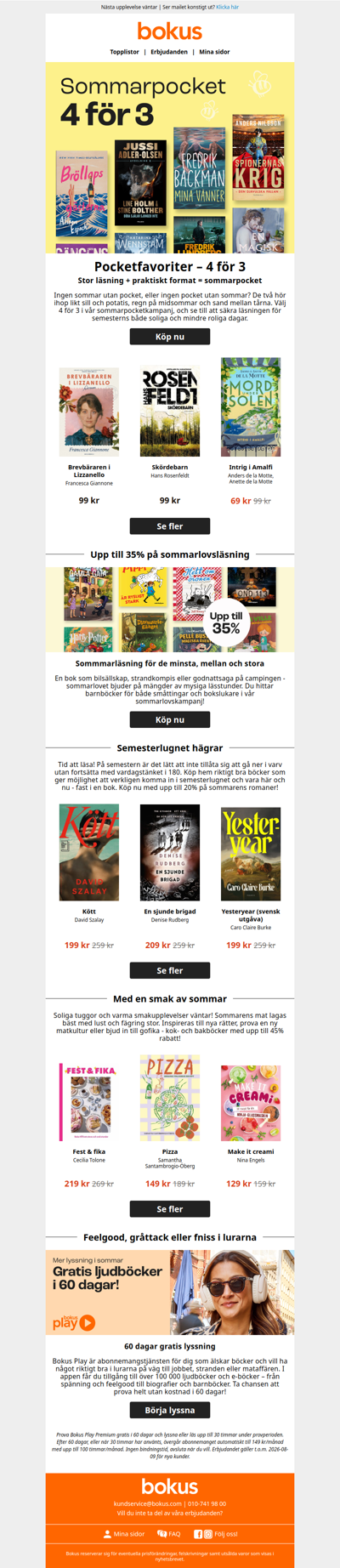 Plöj pocket i sommar – 4 för 3