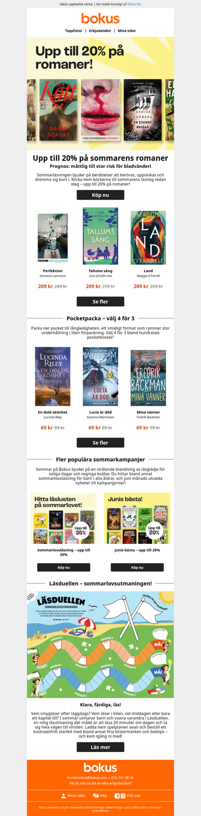 Boksommaren är här – upp till 20% på romaner