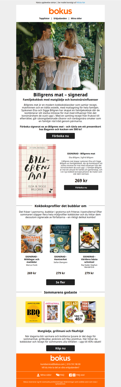 Förboka Billgrens mat – signerad!