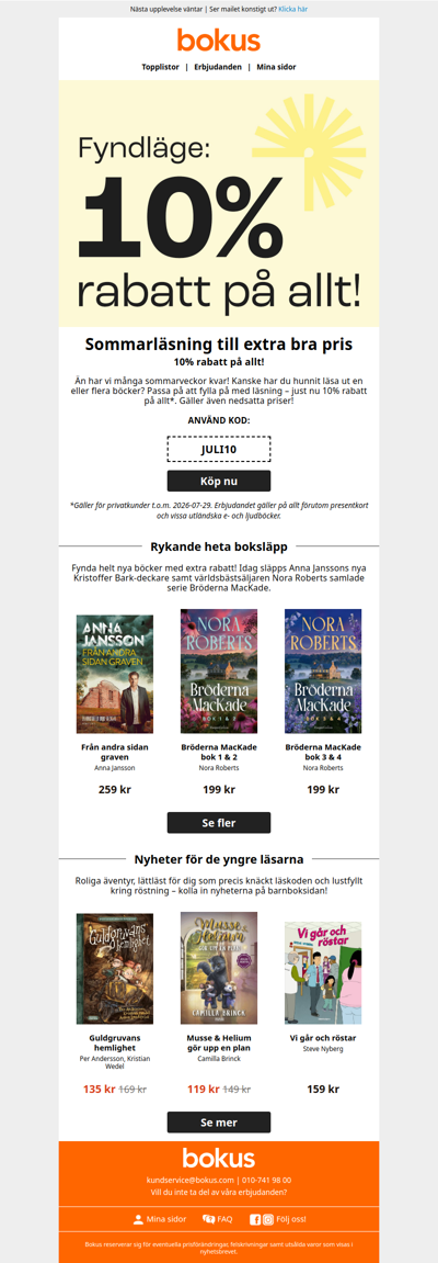10% rabatt på allt!