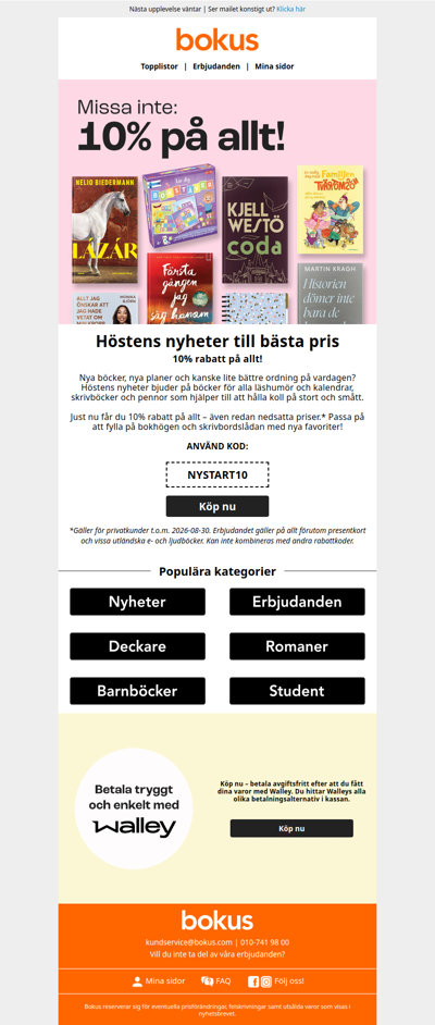 10% rabatt på allt