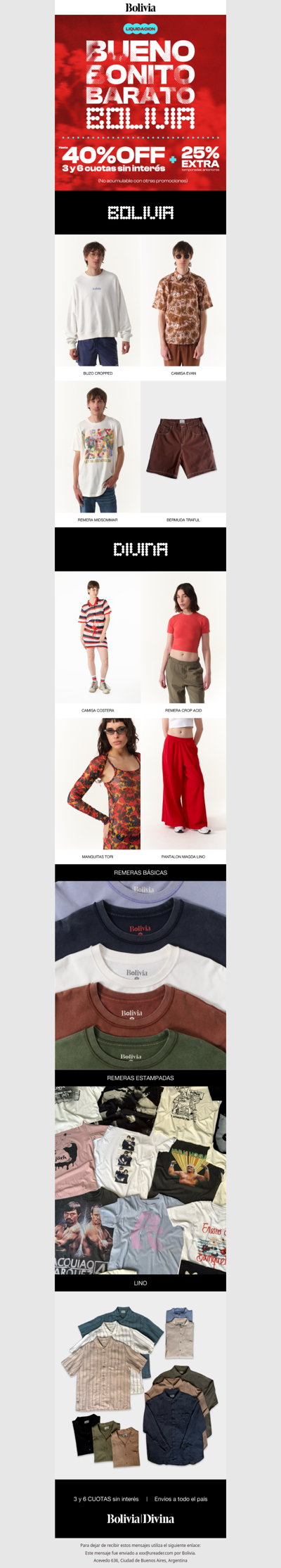 💥 Arrancó el SALE! Hasta 40%OFF en Verano26 y 25%OFF Extra en temporadas anteriores