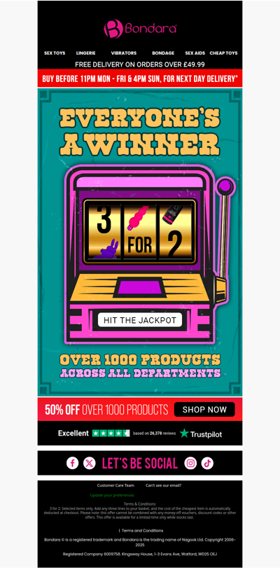 Special 3 for 2 Deal On ALL Departments 💕