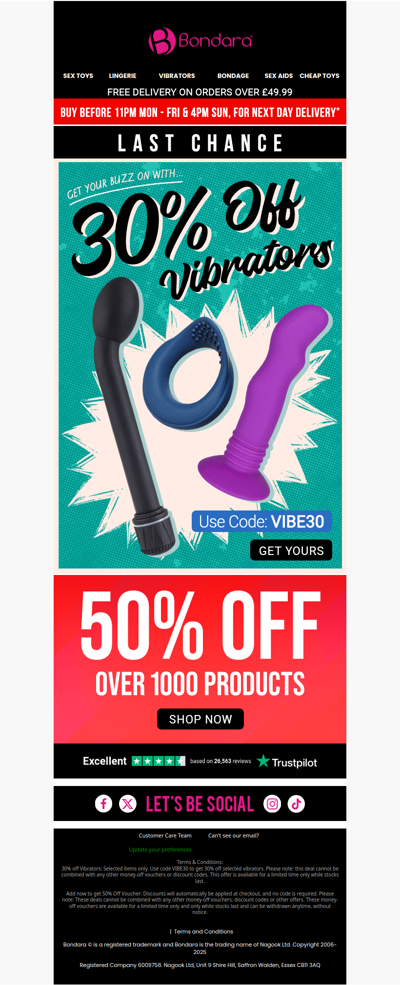 Last chance ⚠️30% Off Vibrators Inside