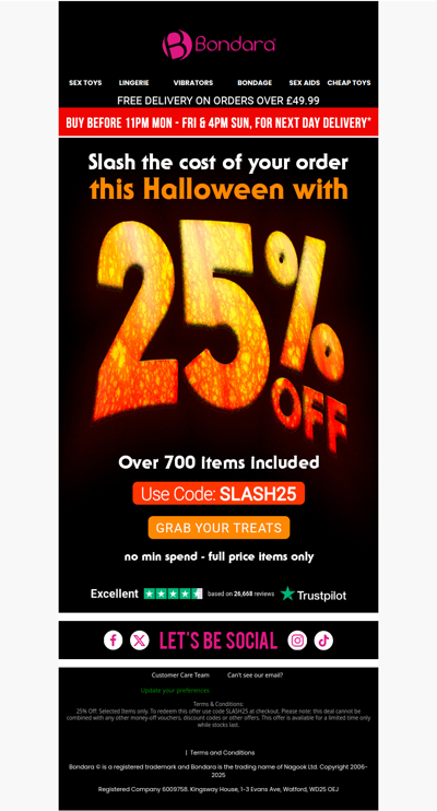 🎃25% Off Sitewide – All Departments🎃
