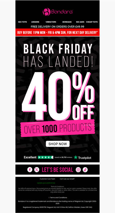 Black Friday Has Landed 🖤 40% Off Inside