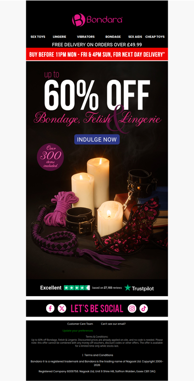 New Deal ⛓️ Up To 60% Off BDSM, Lingerie & More