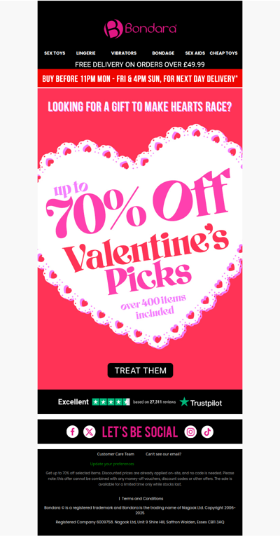 Valentine's Picks💝Loads of 70% Off Specials