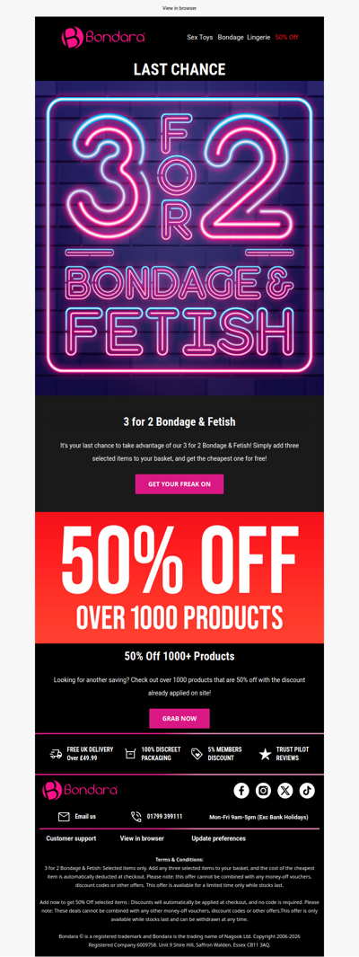 Last Chance ⛓️3 For 2 On Bondage & More