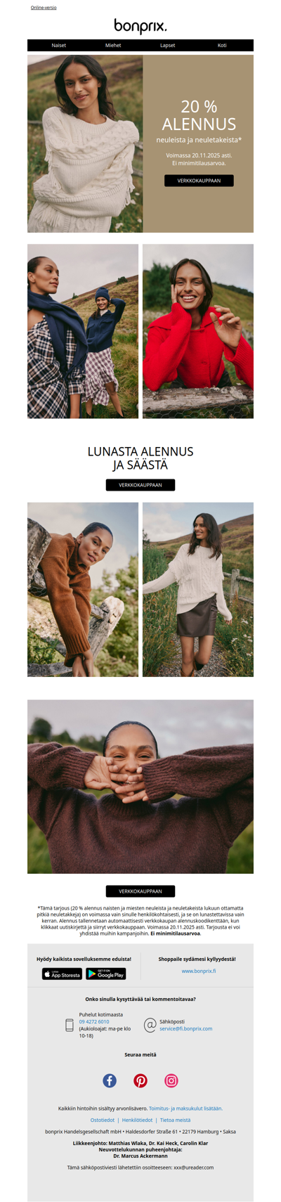 20 % alennus odottaa sinua 💖