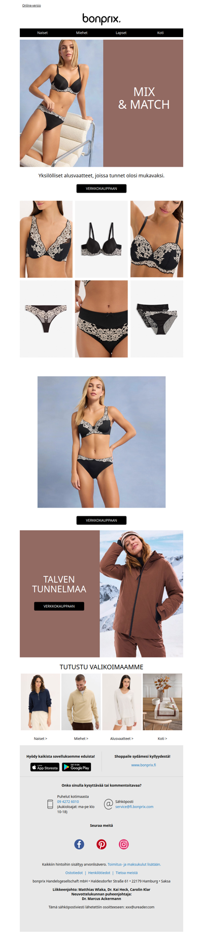 Mix & Match: alusvaatteet