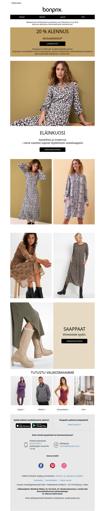 20 % alennus alusvaatteista