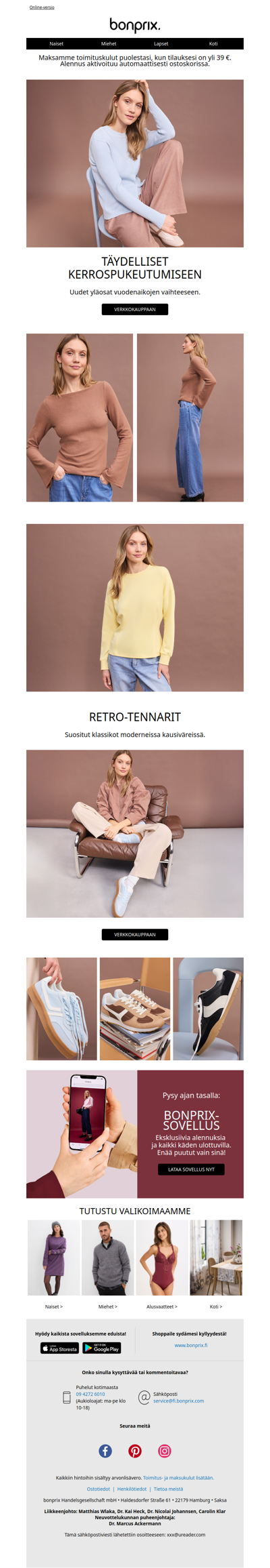 UUTTA: yläosat kevääseen