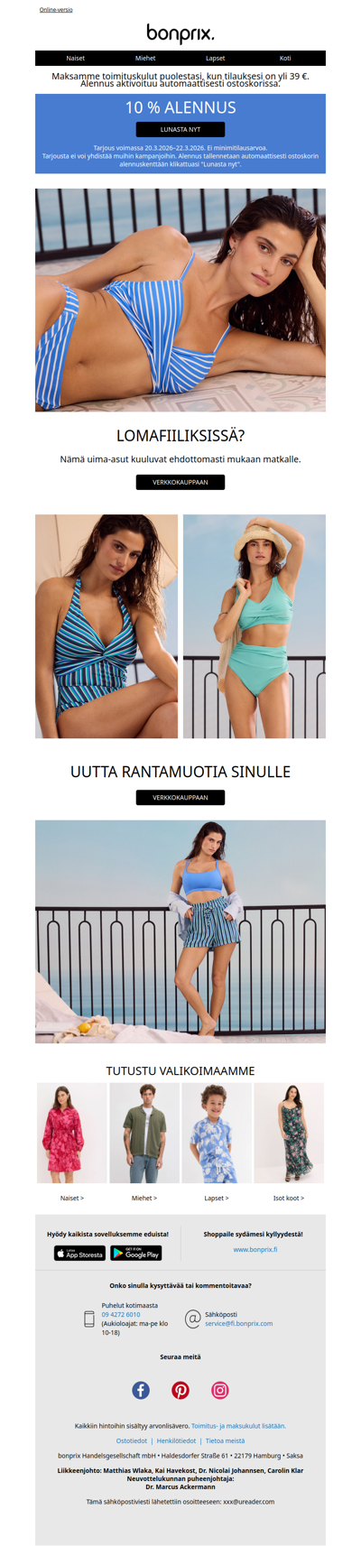 Hyödynnä 10 % alennus – voimassa enää tänään