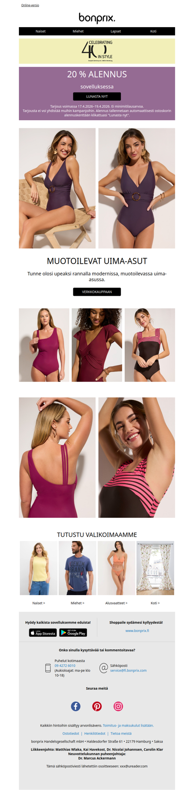 20 % alennus sinulle