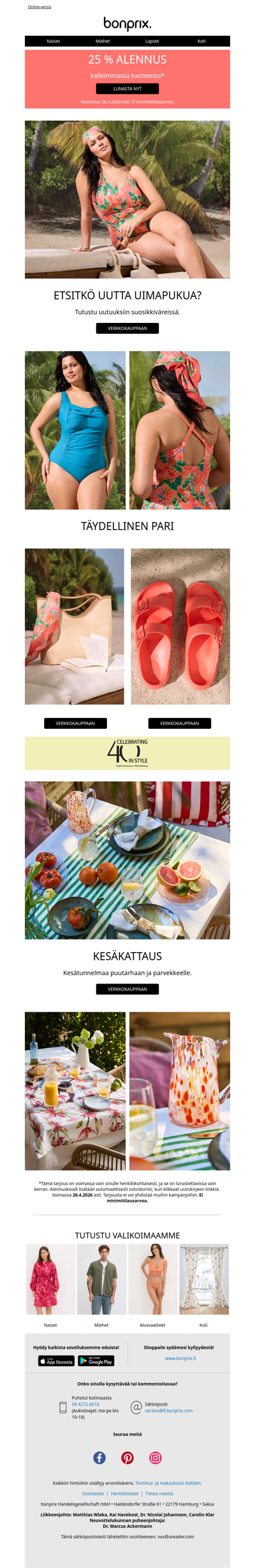 Birthday Special 💌 25 % alennus uudesta suosikkivaattestasi