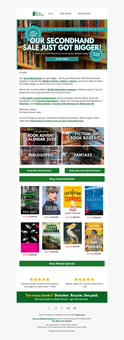 1000+ books added to our Secondhand Sale❗