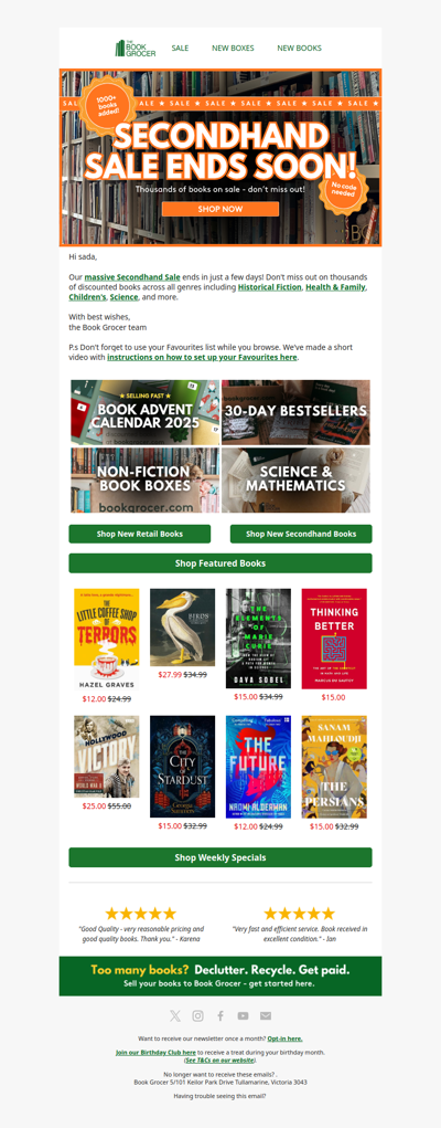 Ends soon - Secondhand Sale❗