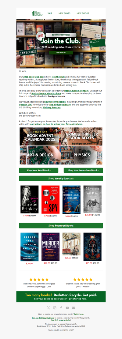 2026 Book Club Box on sale now!📚