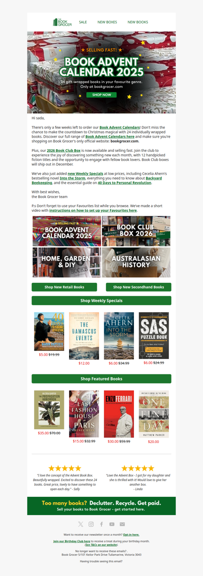 Final weeks: Book Advent Calendars🎁🎄