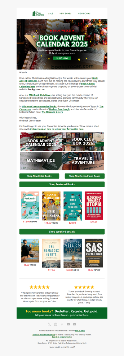 Book Advent Calendars - don't miss out!📚🎄