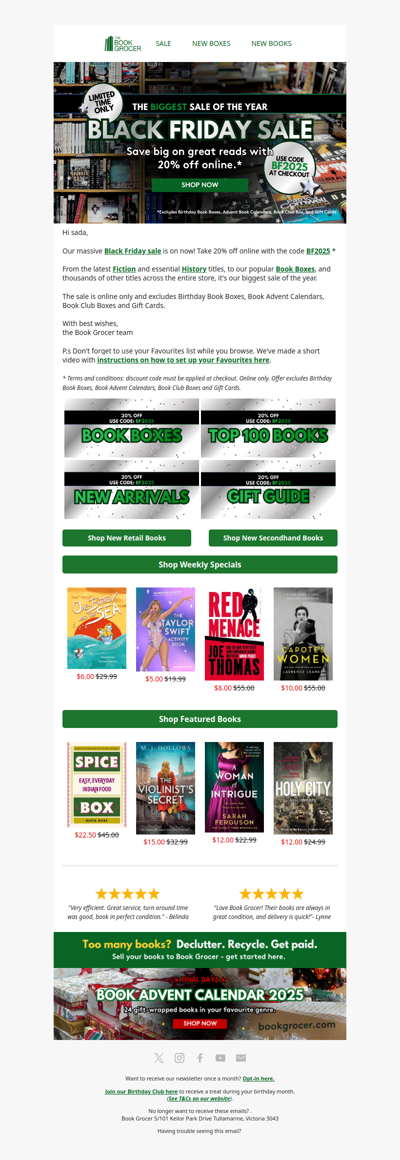 20% off - Black Friday Sale ❗