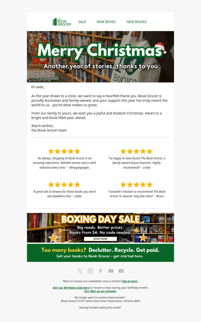 Wishing you a book-filled Christmas! 🌟