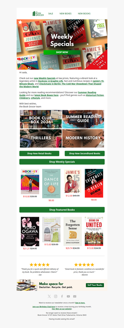 Just in: new Weekly Specials🤩