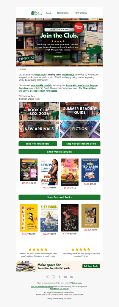 Last chance - Book Club Box! 🚨📦