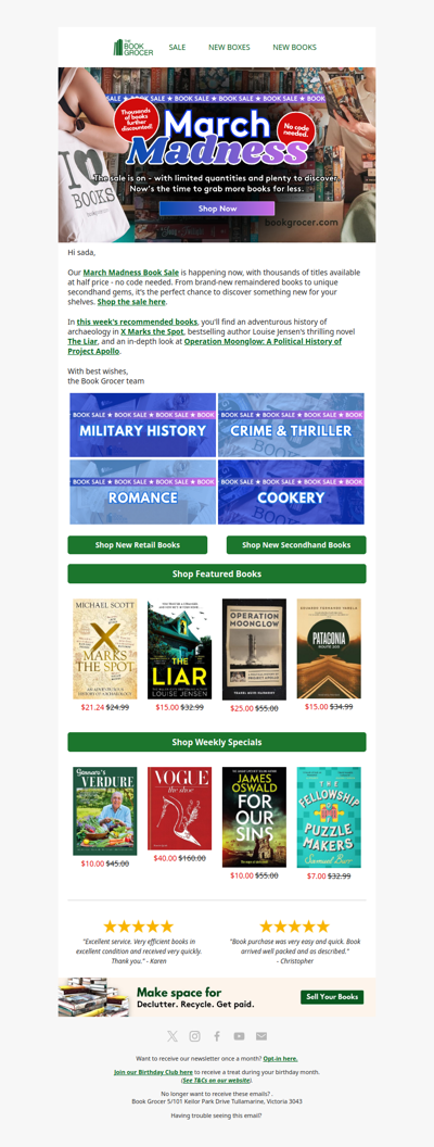 Dive into our March Madness Book Sale! 🎉