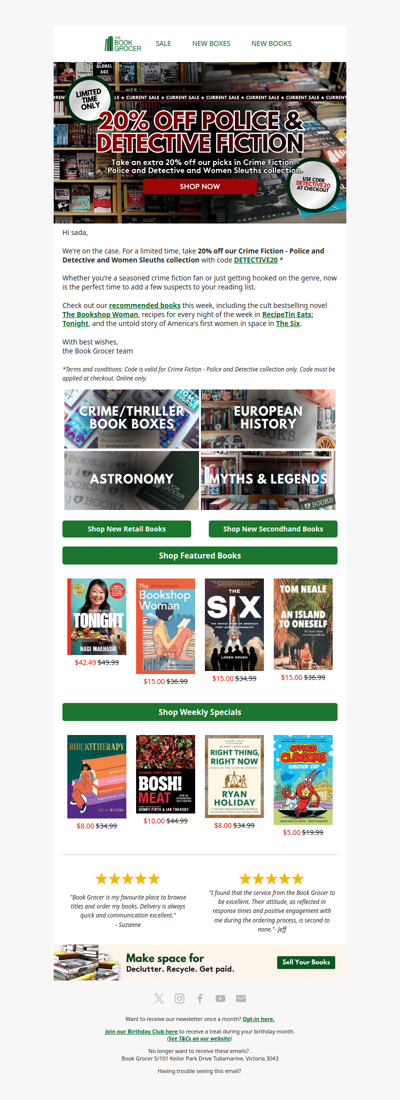 20% off Crime Fiction - Police and Detective🕵️