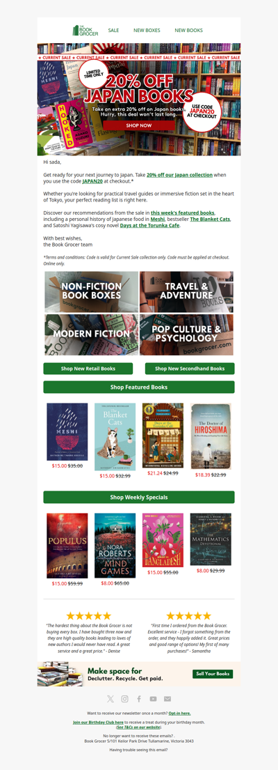 Take 20% off Japan books!🍣📚